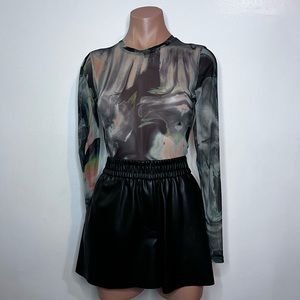Zara Faux Leather Shorts